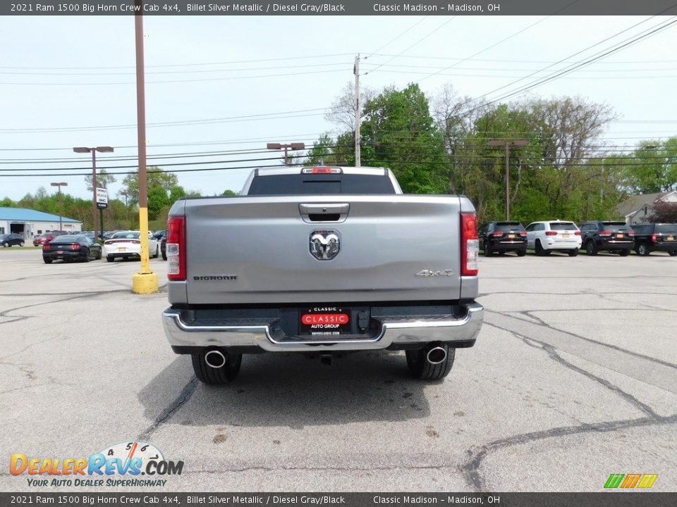 2021 Ram 1500 Big Horn Crew Cab 4x4 Billet Silver Metallic / Diesel Gray/Black Photo #4