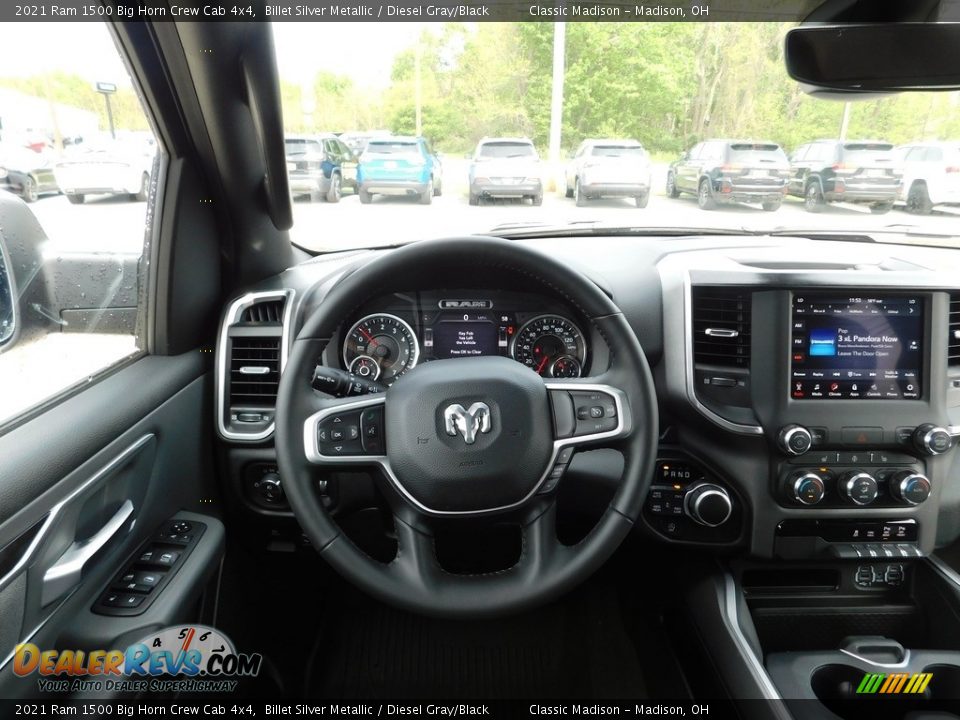 2021 Ram 1500 Big Horn Crew Cab 4x4 Billet Silver Metallic / Diesel Gray/Black Photo #14