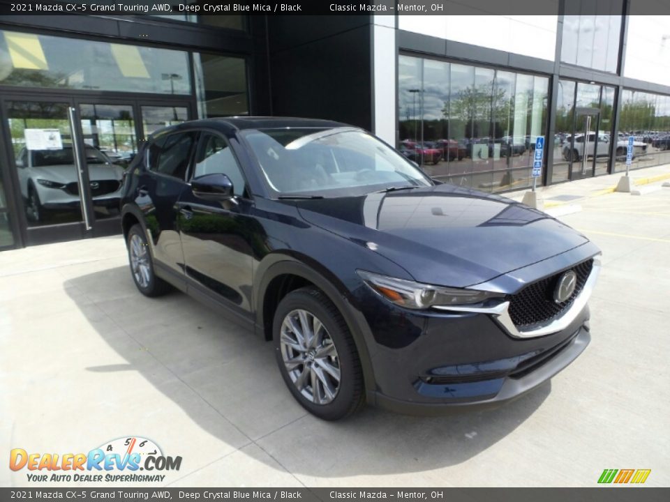 2021 Mazda CX-5 Grand Touring AWD Deep Crystal Blue Mica / Black Photo #1