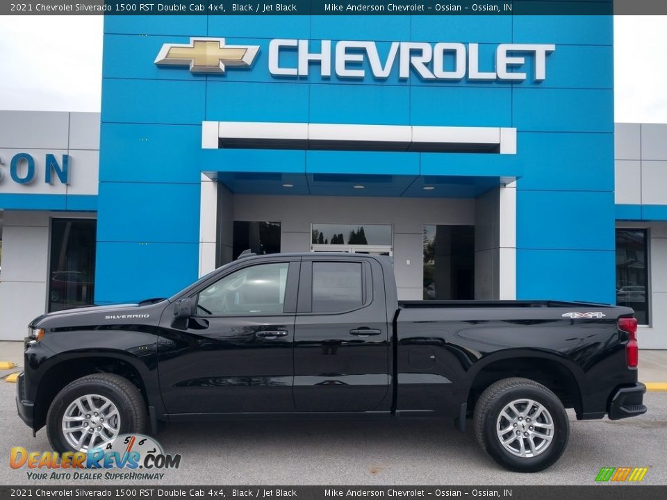 2021 Chevrolet Silverado 1500 RST Double Cab 4x4 Black / Jet Black Photo #1