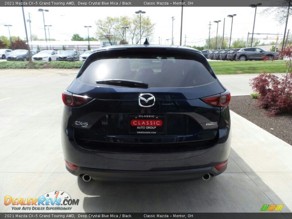 2021 Mazda CX-5 Grand Touring AWD Deep Crystal Blue Mica / Black Photo #5