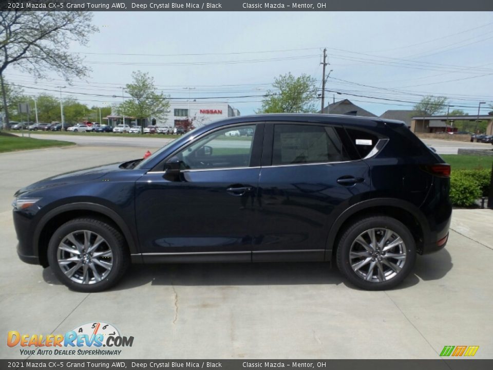 2021 Mazda CX-5 Grand Touring AWD Deep Crystal Blue Mica / Black Photo #6