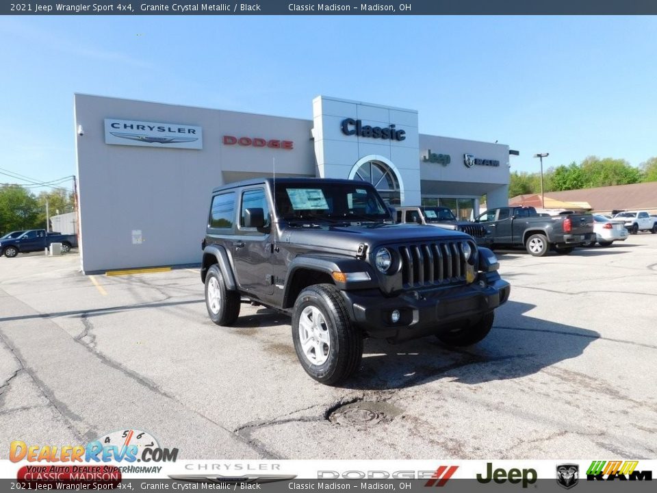 2021 Jeep Wrangler Sport 4x4 Granite Crystal Metallic / Black Photo #1