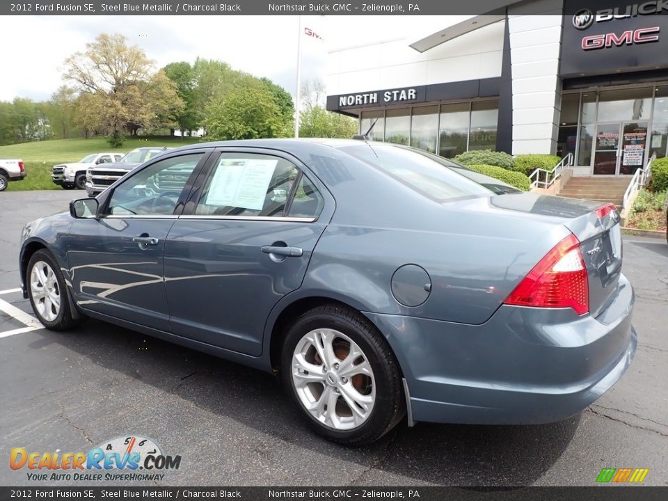 2012 Ford Fusion SE Steel Blue Metallic / Charcoal Black Photo #12