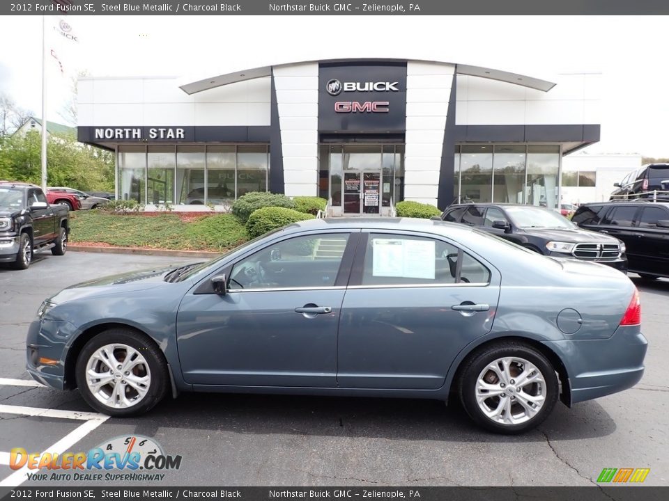 2012 Ford Fusion SE Steel Blue Metallic / Charcoal Black Photo #13