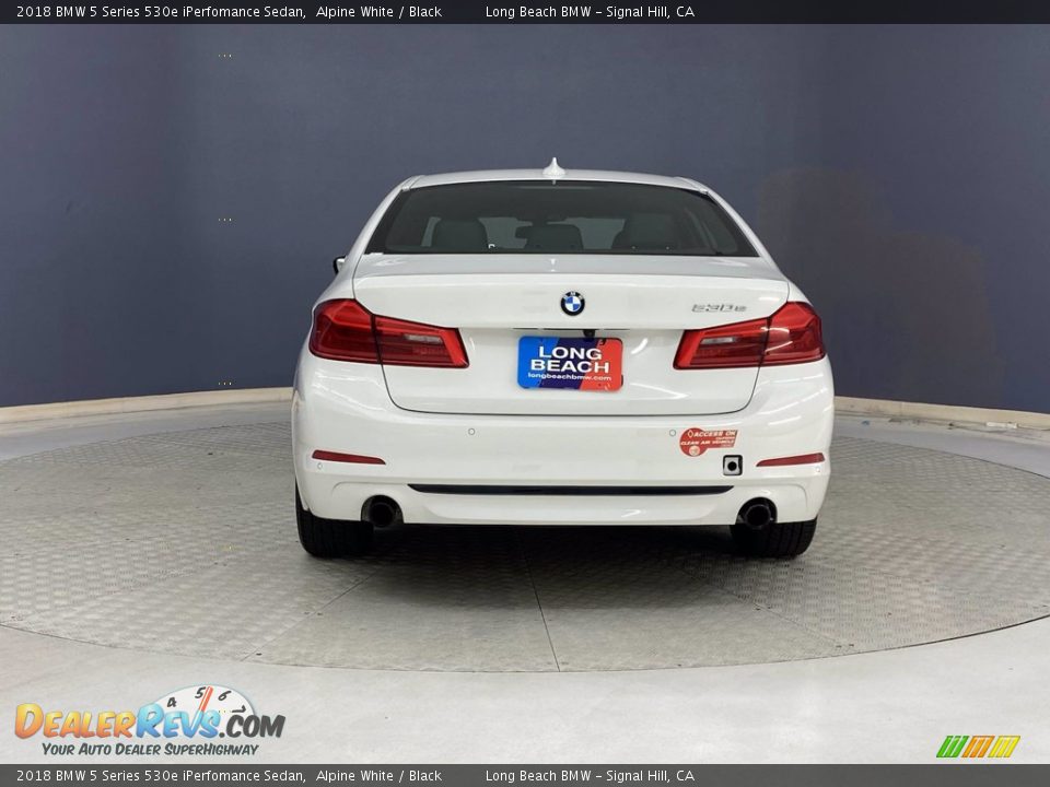 2018 BMW 5 Series 530e iPerfomance Sedan Alpine White / Black Photo #4
