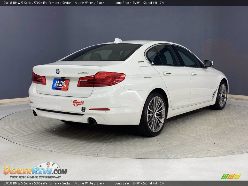 2018 BMW 5 Series 530e iPerfomance Sedan Alpine White / Black Photo #5