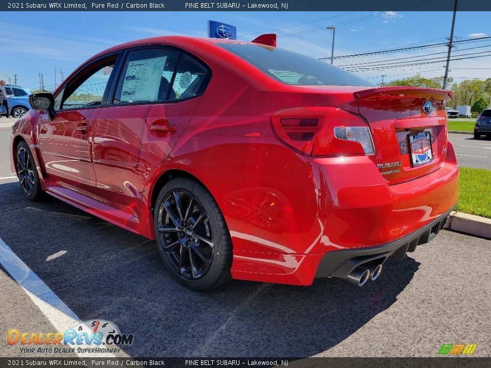 2021 Subaru WRX Limited Pure Red / Carbon Black Photo #6