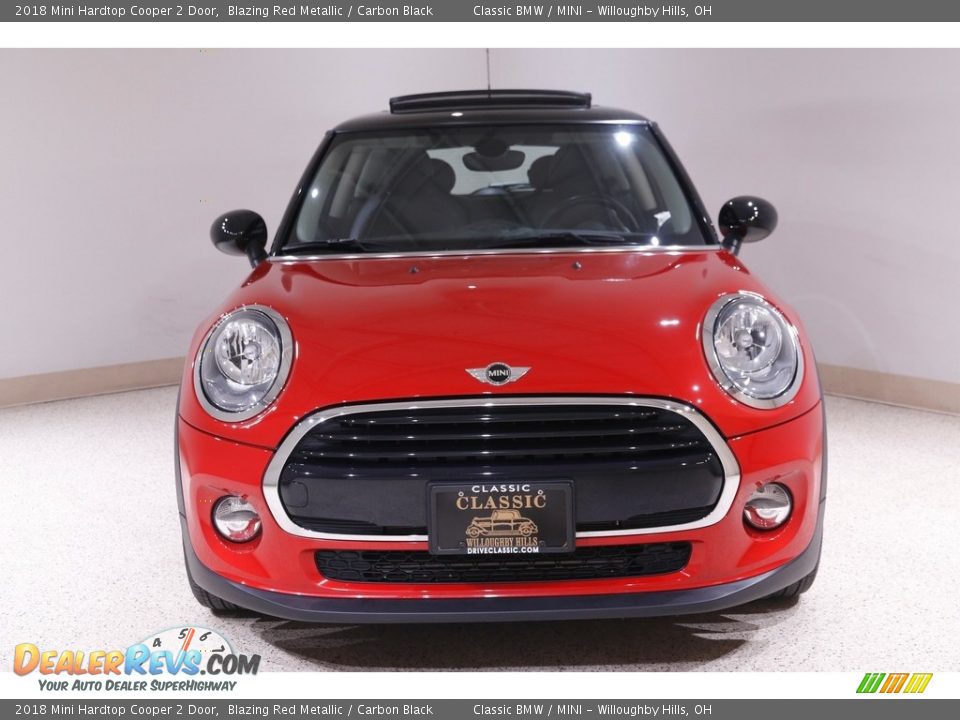 2018 Mini Hardtop Cooper 2 Door Blazing Red Metallic / Carbon Black Photo #2