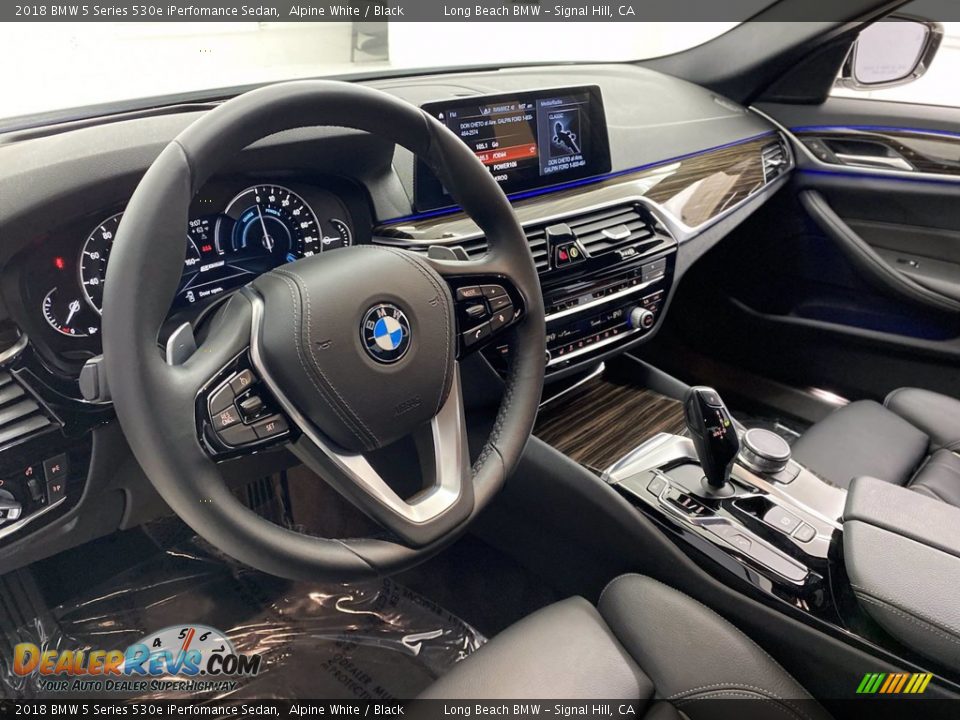 2018 BMW 5 Series 530e iPerfomance Sedan Alpine White / Black Photo #16