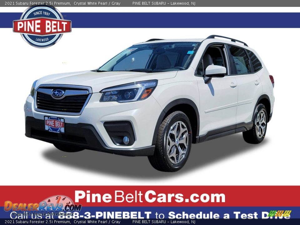 2021 Subaru Forester 2.5i Premium Crystal White Pearl / Gray Photo #1