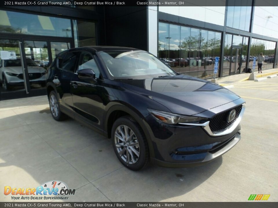 2021 Mazda CX-5 Grand Touring AWD Deep Crystal Blue Mica / Black Photo #1