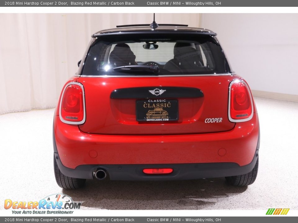 2018 Mini Hardtop Cooper 2 Door Blazing Red Metallic / Carbon Black Photo #15