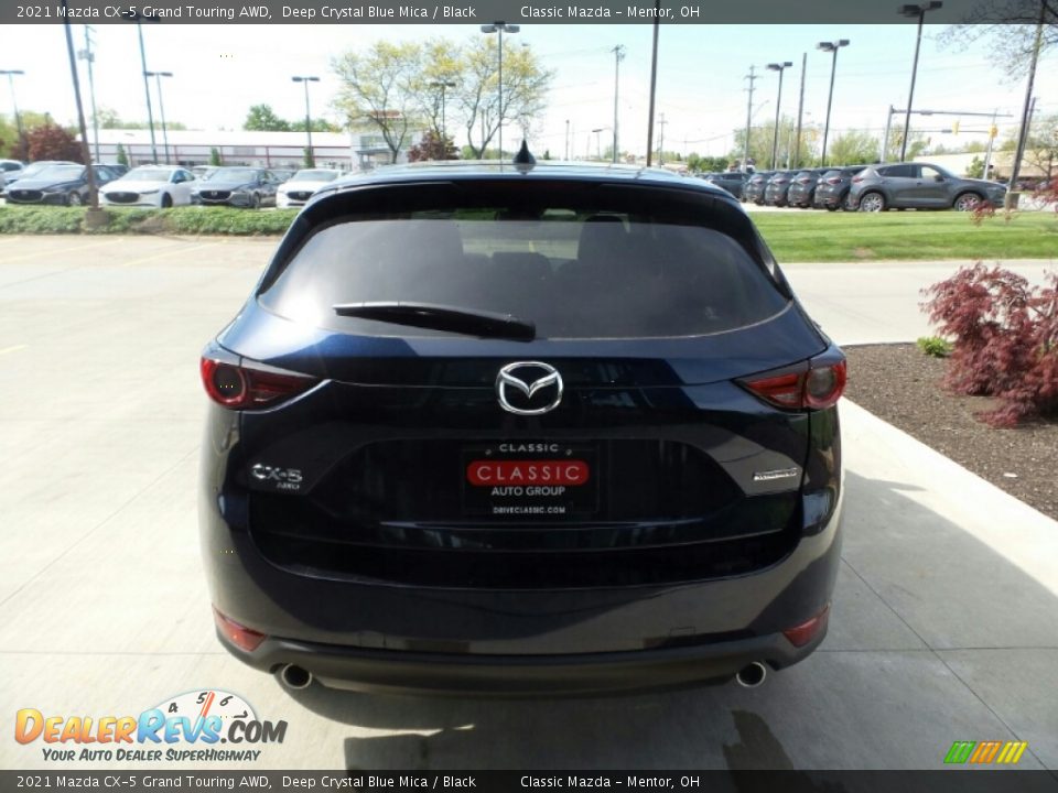 2021 Mazda CX-5 Grand Touring AWD Deep Crystal Blue Mica / Black Photo #5