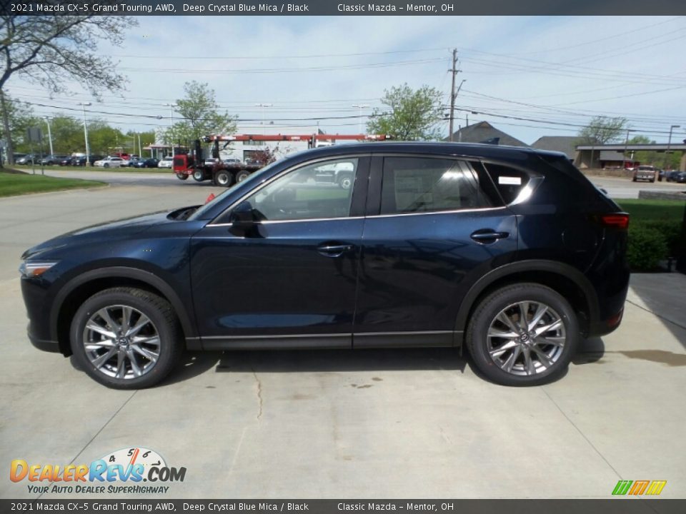 2021 Mazda CX-5 Grand Touring AWD Deep Crystal Blue Mica / Black Photo #6