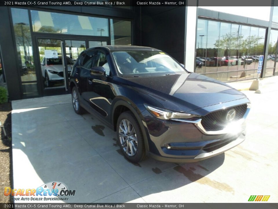 2021 Mazda CX-5 Grand Touring AWD Deep Crystal Blue Mica / Black Photo #1