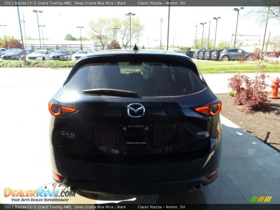 2021 Mazda CX-5 Grand Touring AWD Deep Crystal Blue Mica / Black Photo #5