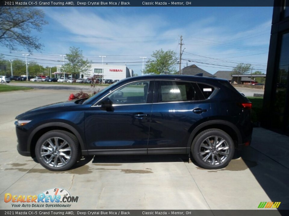 2021 Mazda CX-5 Grand Touring AWD Deep Crystal Blue Mica / Black Photo #6