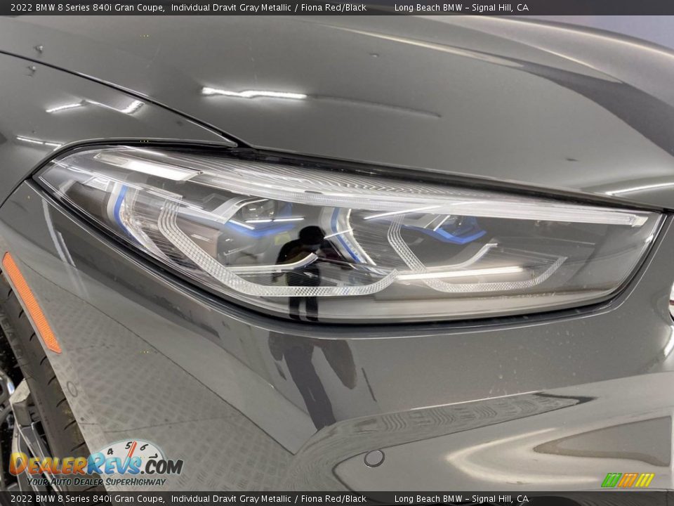 2022 BMW 8 Series 840i Gran Coupe Individual Dravit Gray Metallic / Fiona Red/Black Photo #4