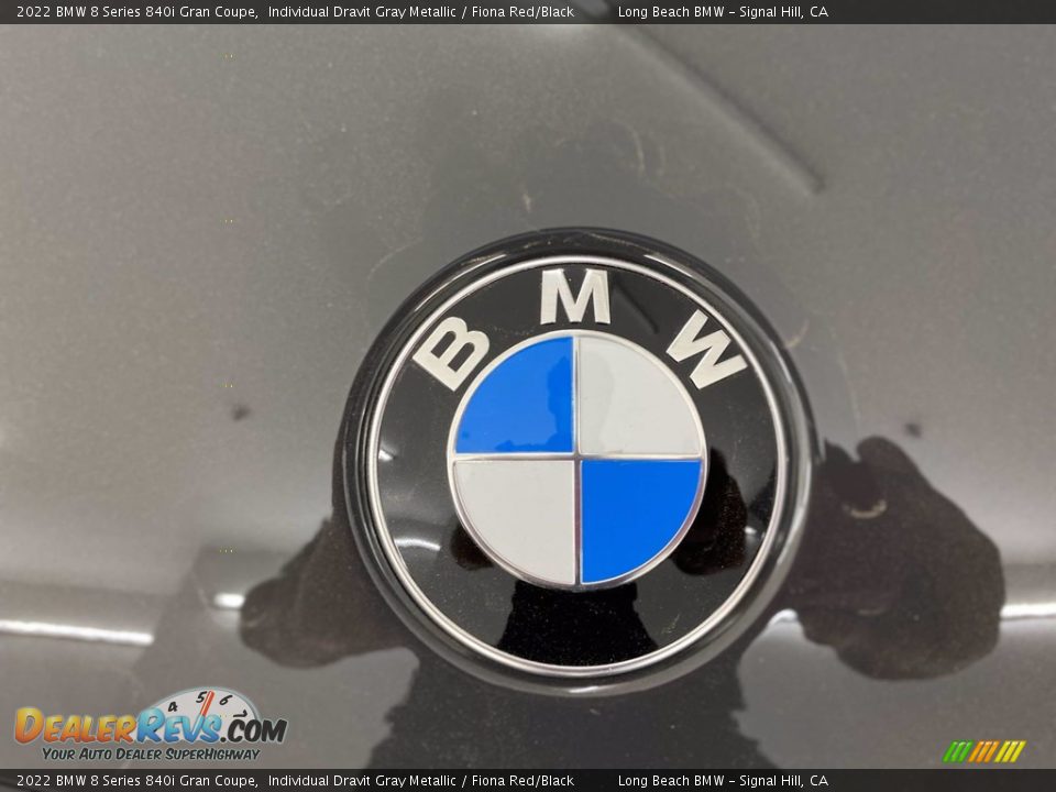 2022 BMW 8 Series 840i Gran Coupe Individual Dravit Gray Metallic / Fiona Red/Black Photo #5