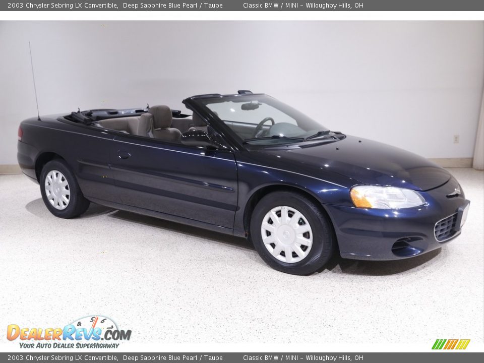 Deep Sapphire Blue Pearl 2003 Chrysler Sebring LX Convertible Photo #1