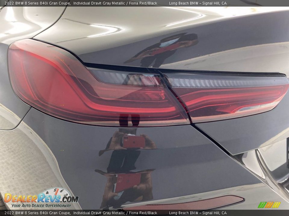2022 BMW 8 Series 840i Gran Coupe Individual Dravit Gray Metallic / Fiona Red/Black Photo #6