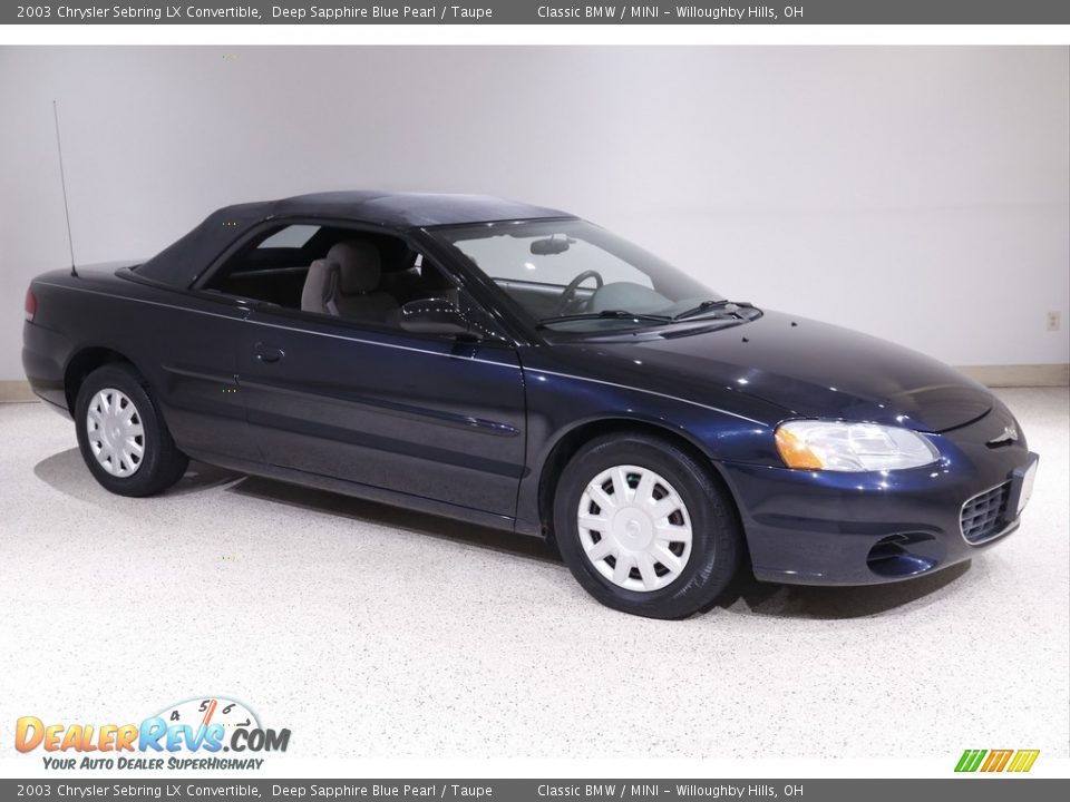 Deep Sapphire Blue Pearl 2003 Chrysler Sebring LX Convertible Photo #2