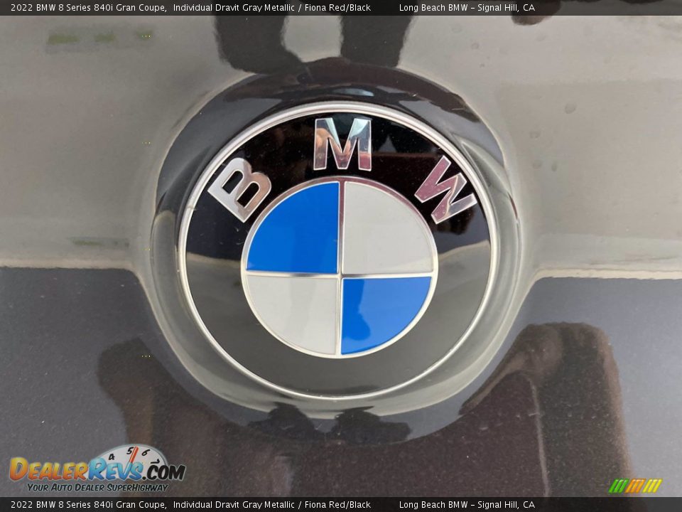 2022 BMW 8 Series 840i Gran Coupe Individual Dravit Gray Metallic / Fiona Red/Black Photo #7