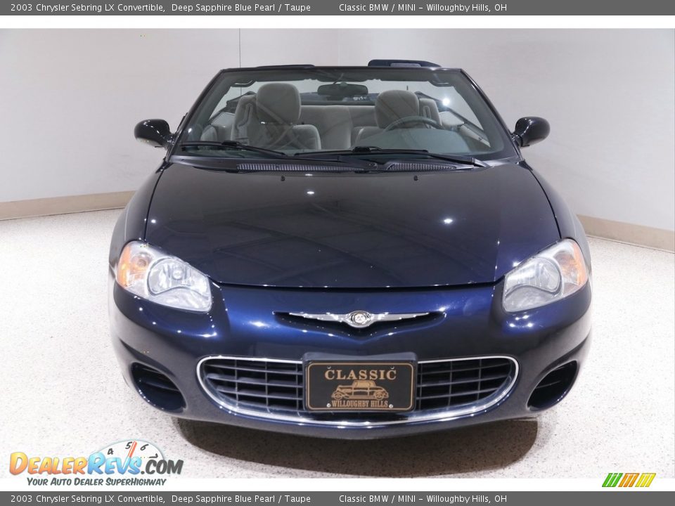 2003 Chrysler Sebring LX Convertible Deep Sapphire Blue Pearl / Taupe Photo #3