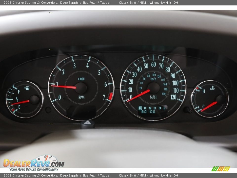 2003 Chrysler Sebring LX Convertible Gauges Photo #9