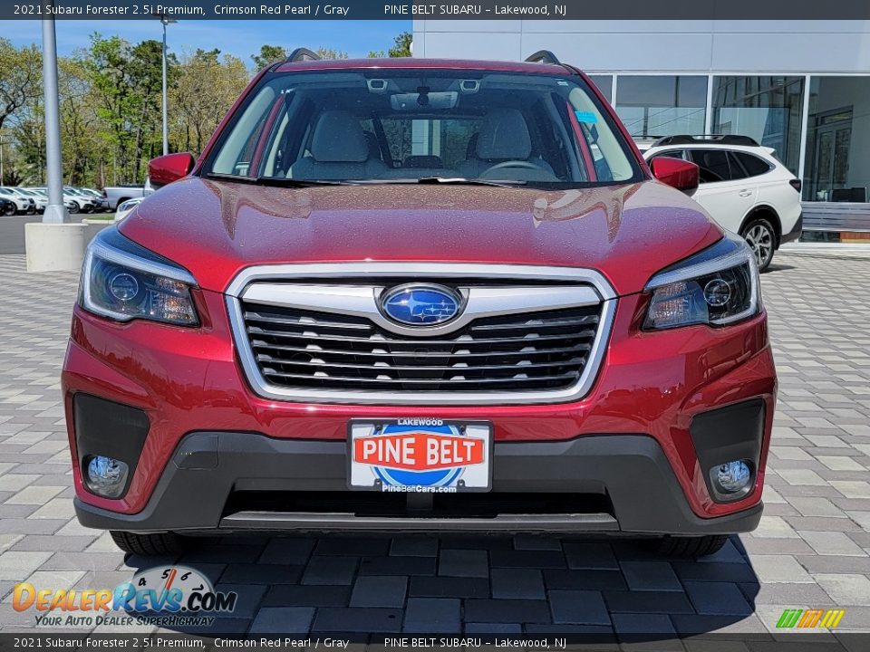 2021 Subaru Forester 2.5i Premium Crimson Red Pearl / Gray Photo #3