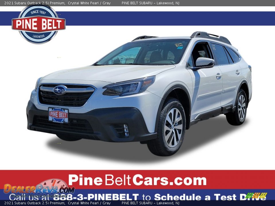 2021 Subaru Outback 2.5i Premium Crystal White Pearl / Gray Photo #1