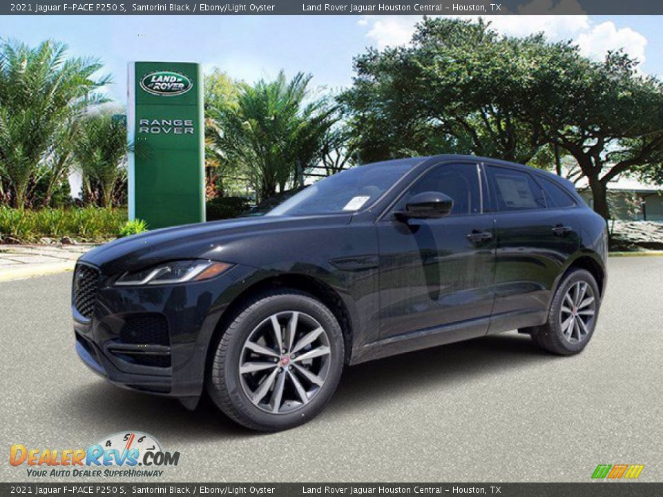 2021 Jaguar F-PACE P250 S Santorini Black / Ebony/Light Oyster Photo #1