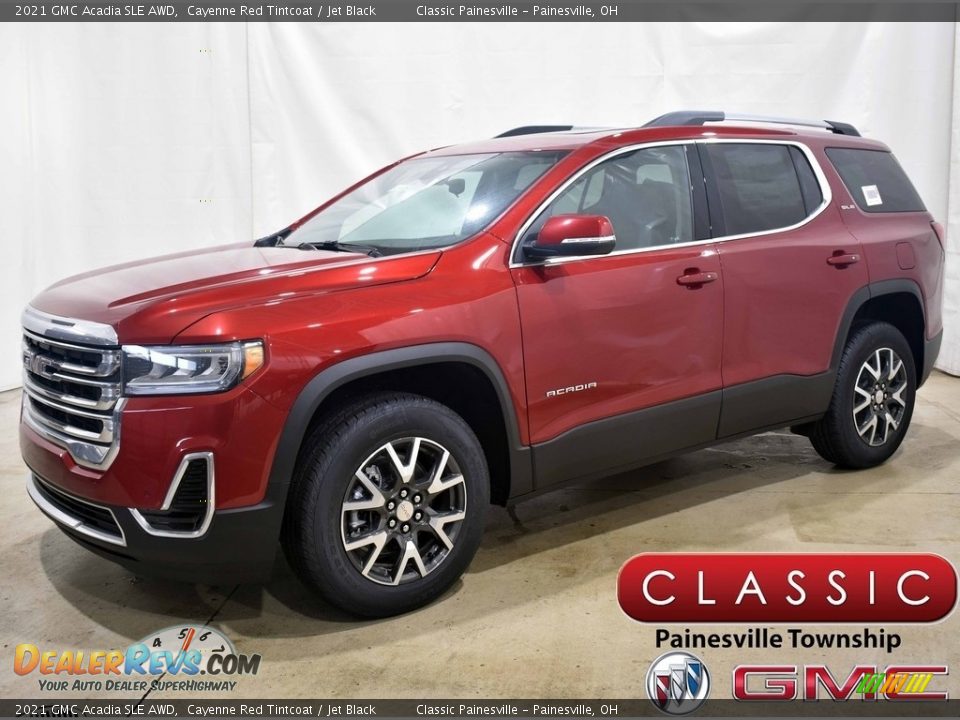 2021 GMC Acadia SLE AWD Cayenne Red Tintcoat / Jet Black Photo #1