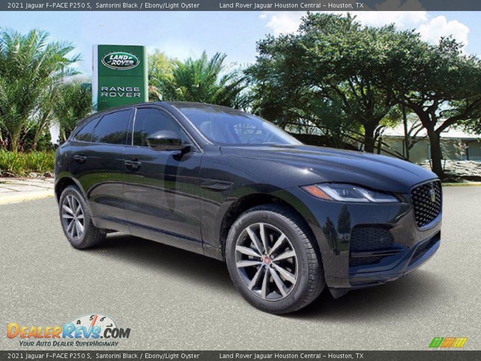 2021 Jaguar F-PACE P250 S Santorini Black / Ebony/Light Oyster Photo #12