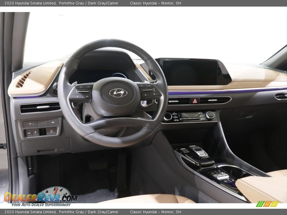 2020 Hyundai Sonata Limited Portofino Gray / Dark Gray/Camel Photo #6