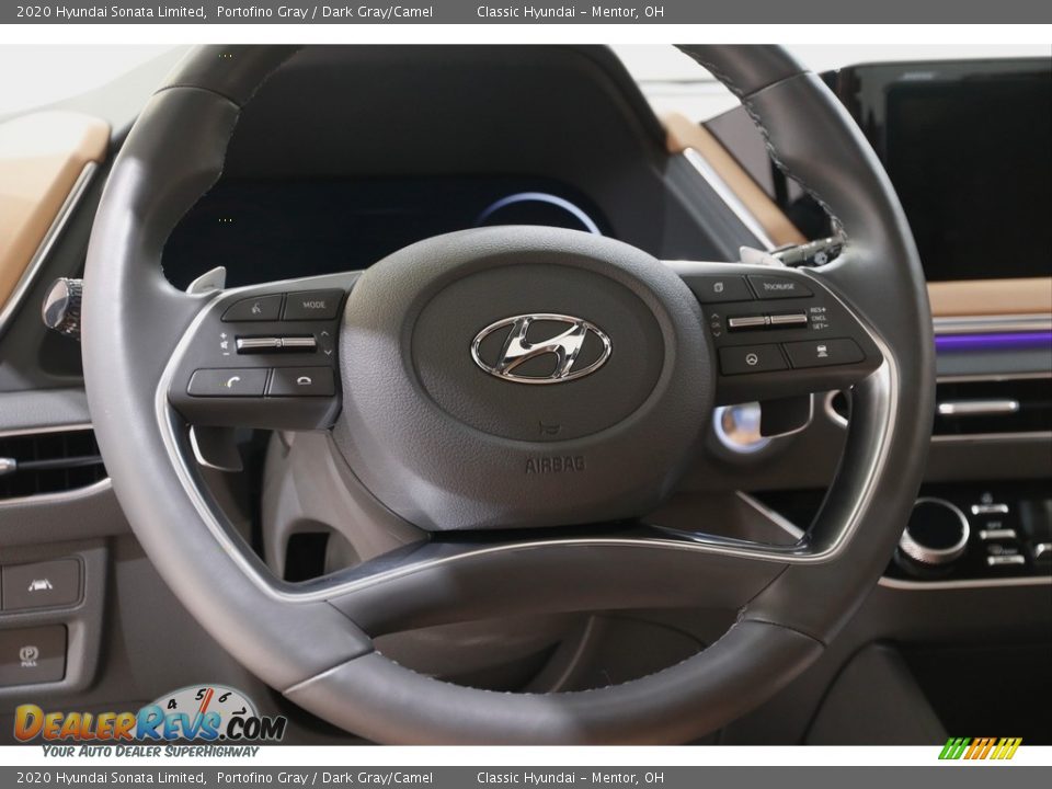 2020 Hyundai Sonata Limited Portofino Gray / Dark Gray/Camel Photo #7