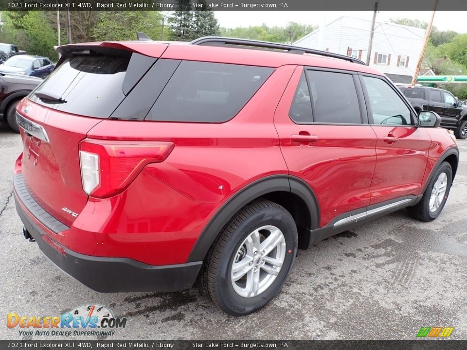 2021 Ford Explorer XLT 4WD Rapid Red Metallic / Ebony Photo #6