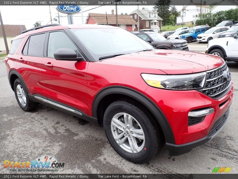 2021 Ford Explorer XLT 4WD Rapid Red Metallic / Ebony Photo #8