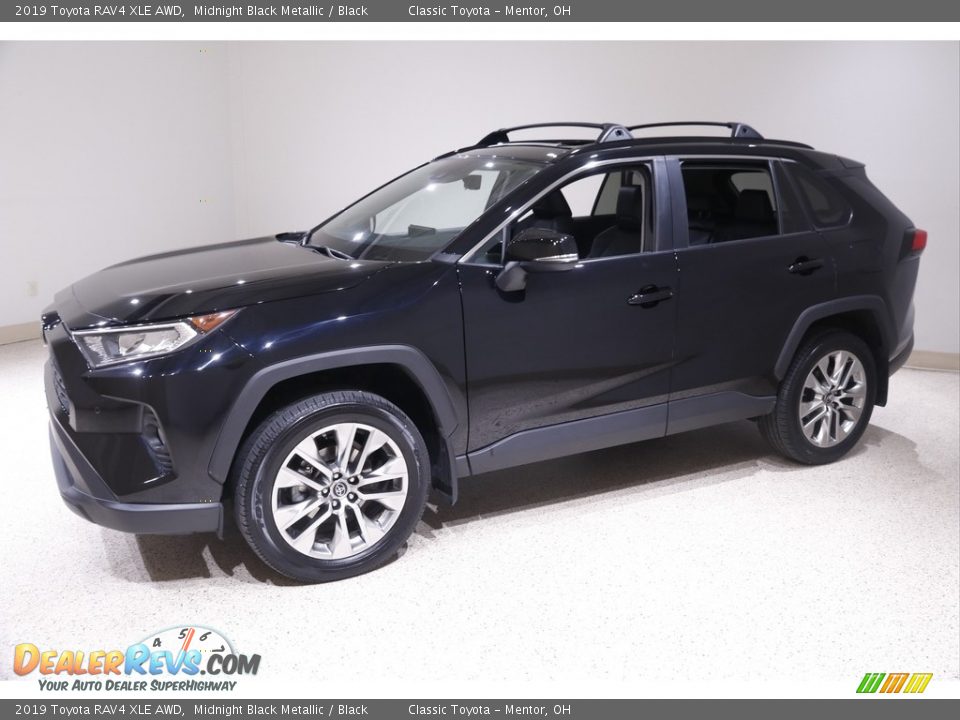 2019 Toyota RAV4 XLE AWD Midnight Black Metallic / Black Photo #3