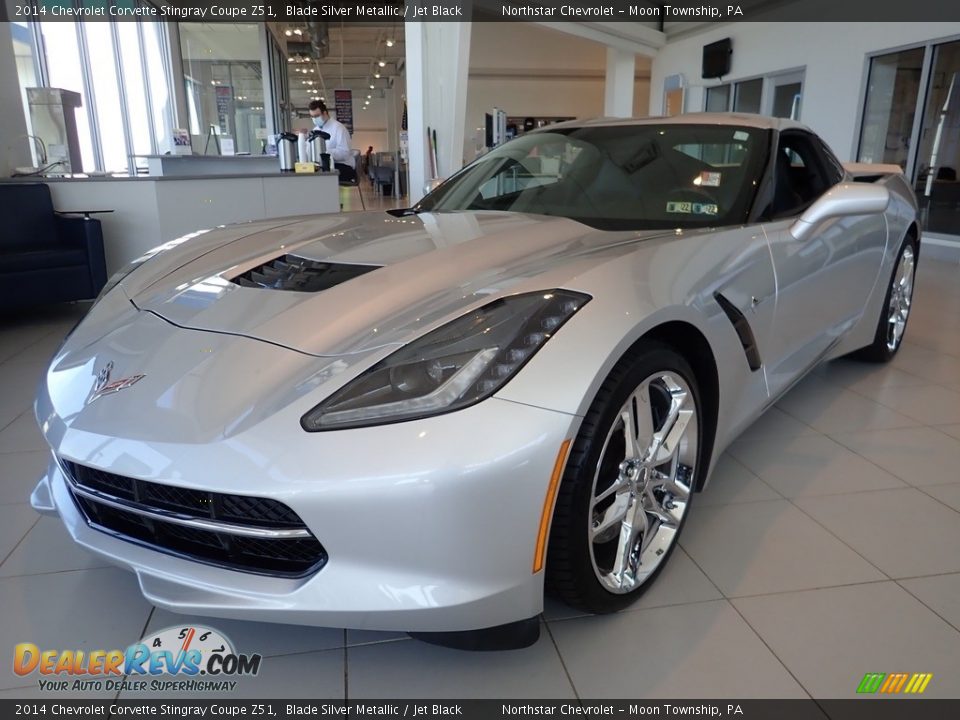 2014 Chevrolet Corvette Stingray Coupe Z51 Blade Silver Metallic / Jet Black Photo #2