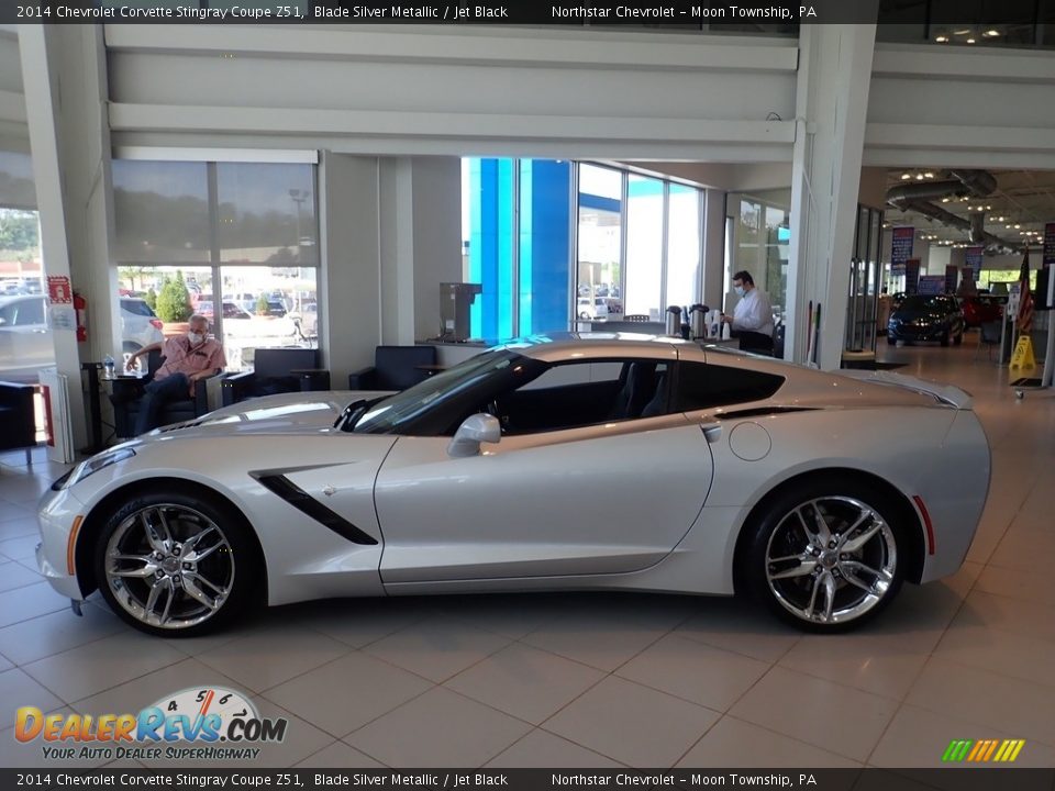 2014 Chevrolet Corvette Stingray Coupe Z51 Blade Silver Metallic / Jet Black Photo #3