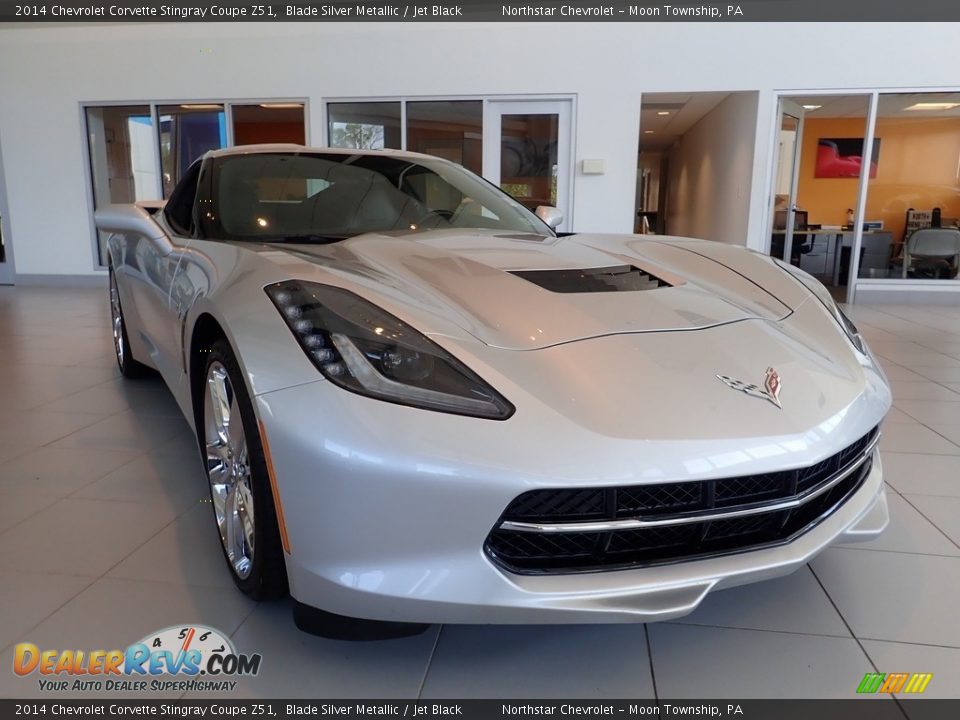 2014 Chevrolet Corvette Stingray Coupe Z51 Blade Silver Metallic / Jet Black Photo #11