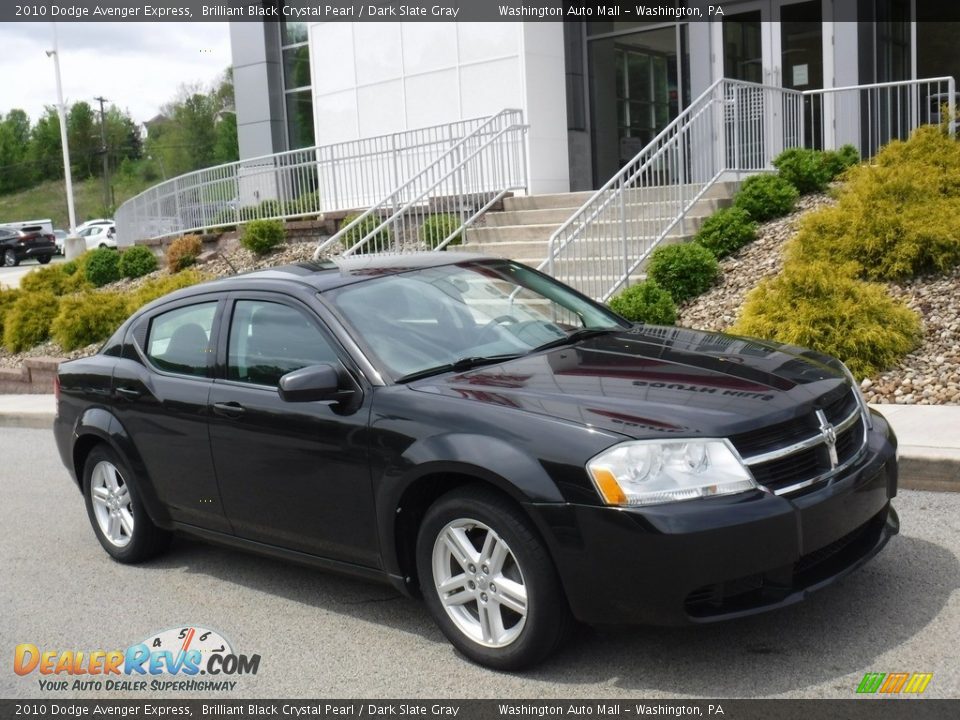 2010 Dodge Avenger Express Brilliant Black Crystal Pearl / Dark Slate Gray Photo #1