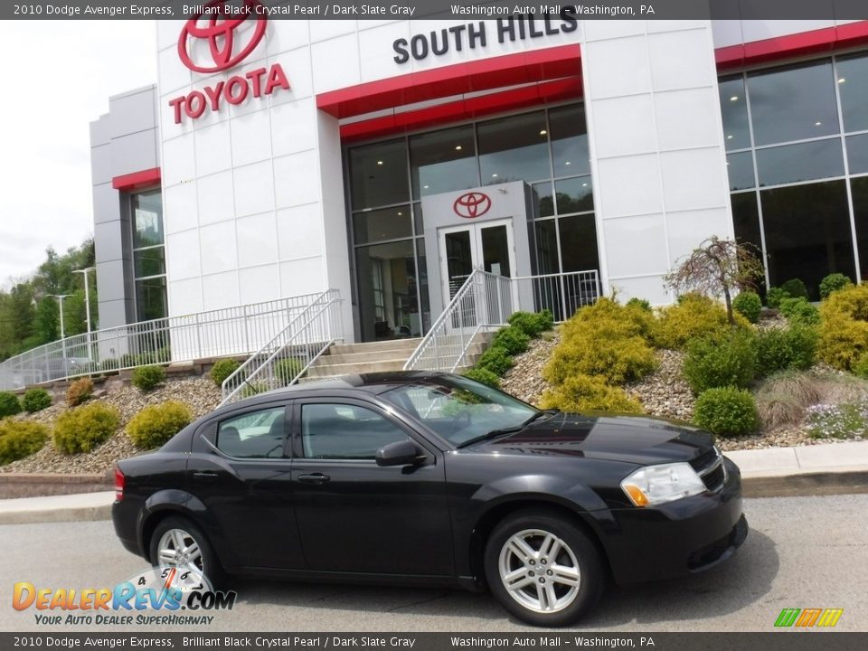 2010 Dodge Avenger Express Brilliant Black Crystal Pearl / Dark Slate Gray Photo #2