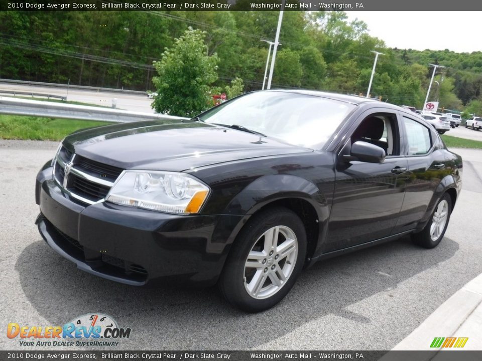 2010 Dodge Avenger Express Brilliant Black Crystal Pearl / Dark Slate Gray Photo #8