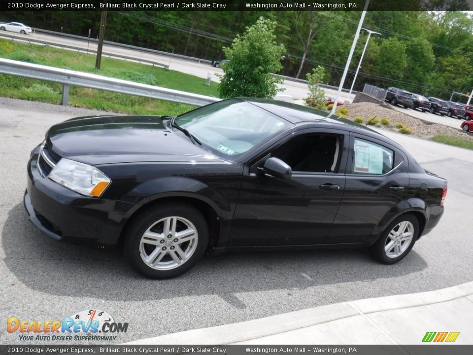 2010 Dodge Avenger Express Brilliant Black Crystal Pearl / Dark Slate Gray Photo #9