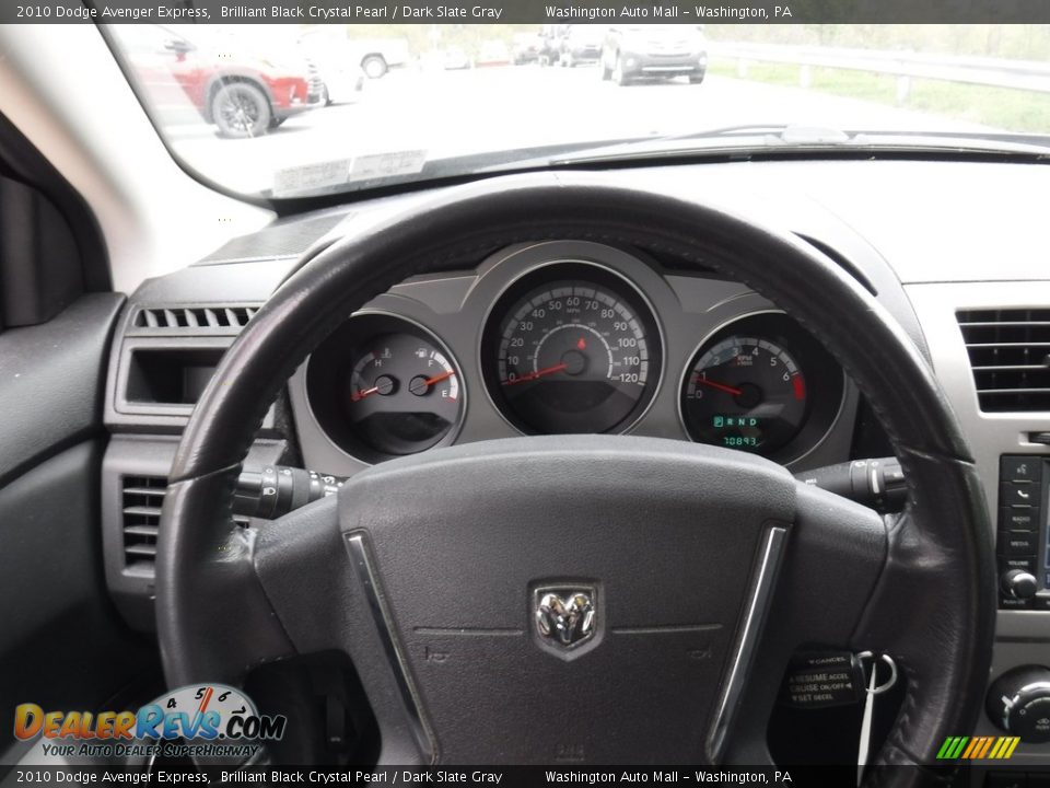 2010 Dodge Avenger Express Brilliant Black Crystal Pearl / Dark Slate Gray Photo #18