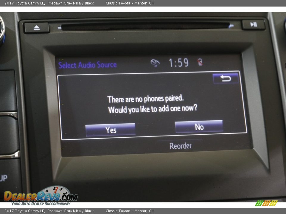 2017 Toyota Camry LE Predawn Gray Mica / Black Photo #10