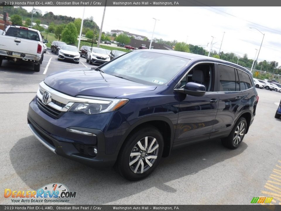 2019 Honda Pilot EX-L AWD Obsidian Blue Pearl / Gray Photo #6